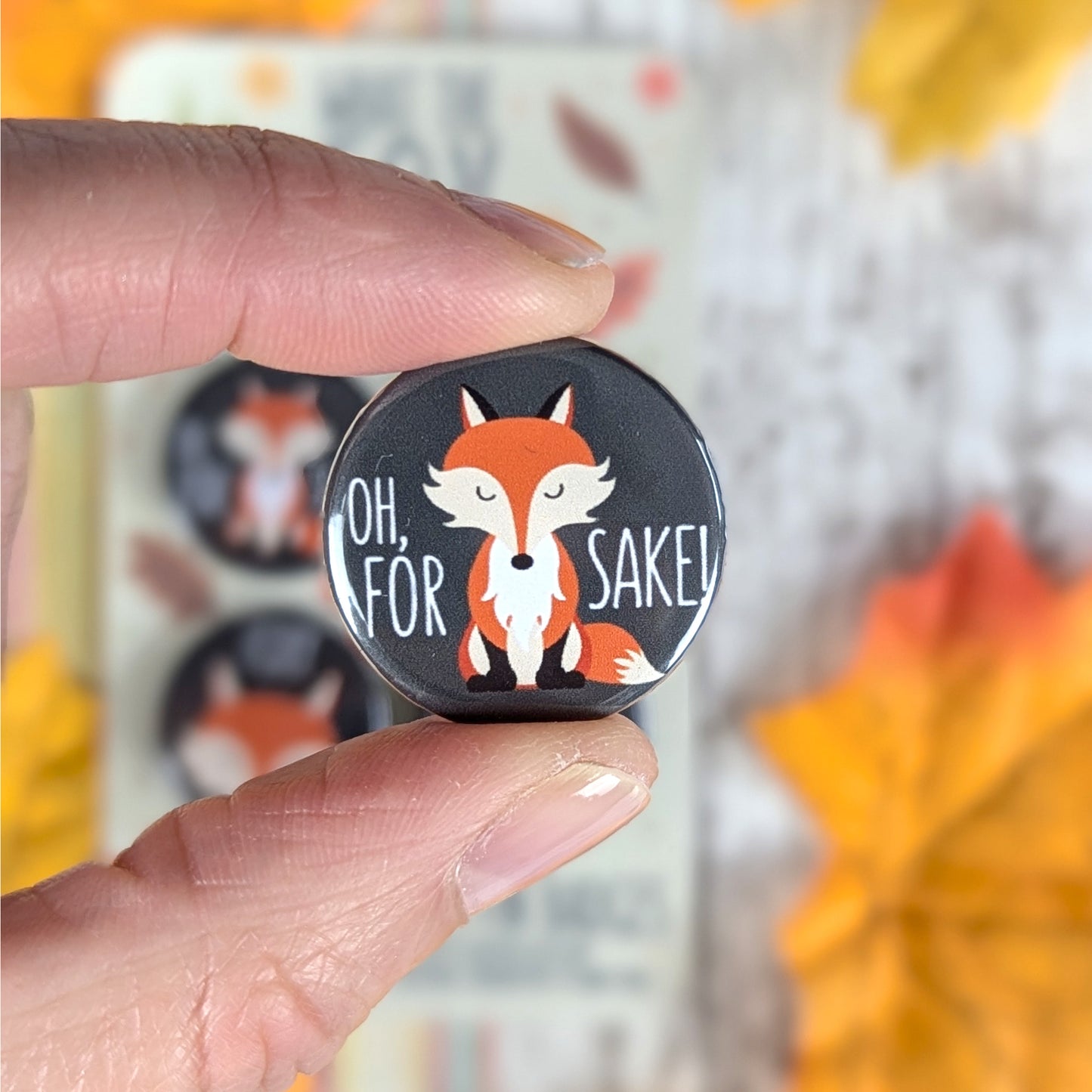 Fox Badges – Set of Four