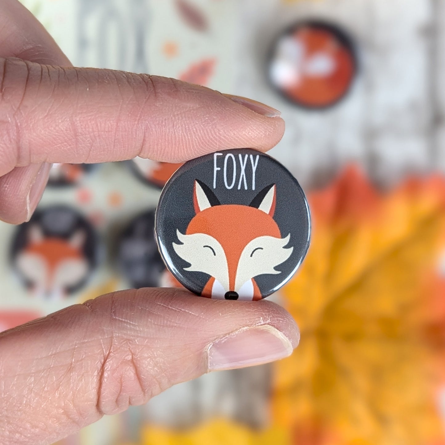 Fox Badges – Set of Four