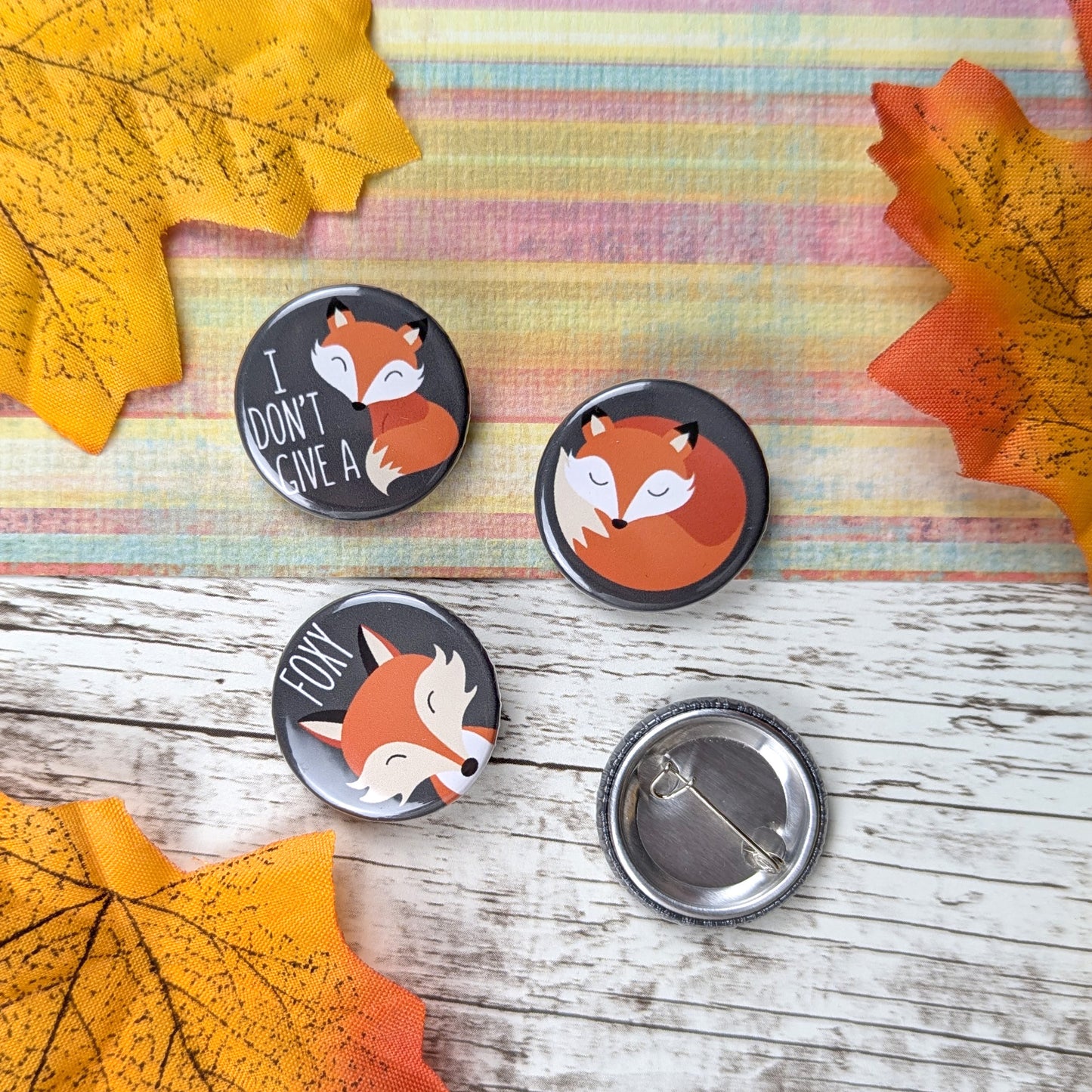 Fox Badges – Set of Four