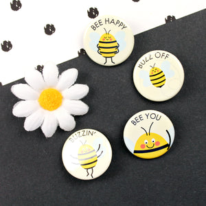 Cute bee badges