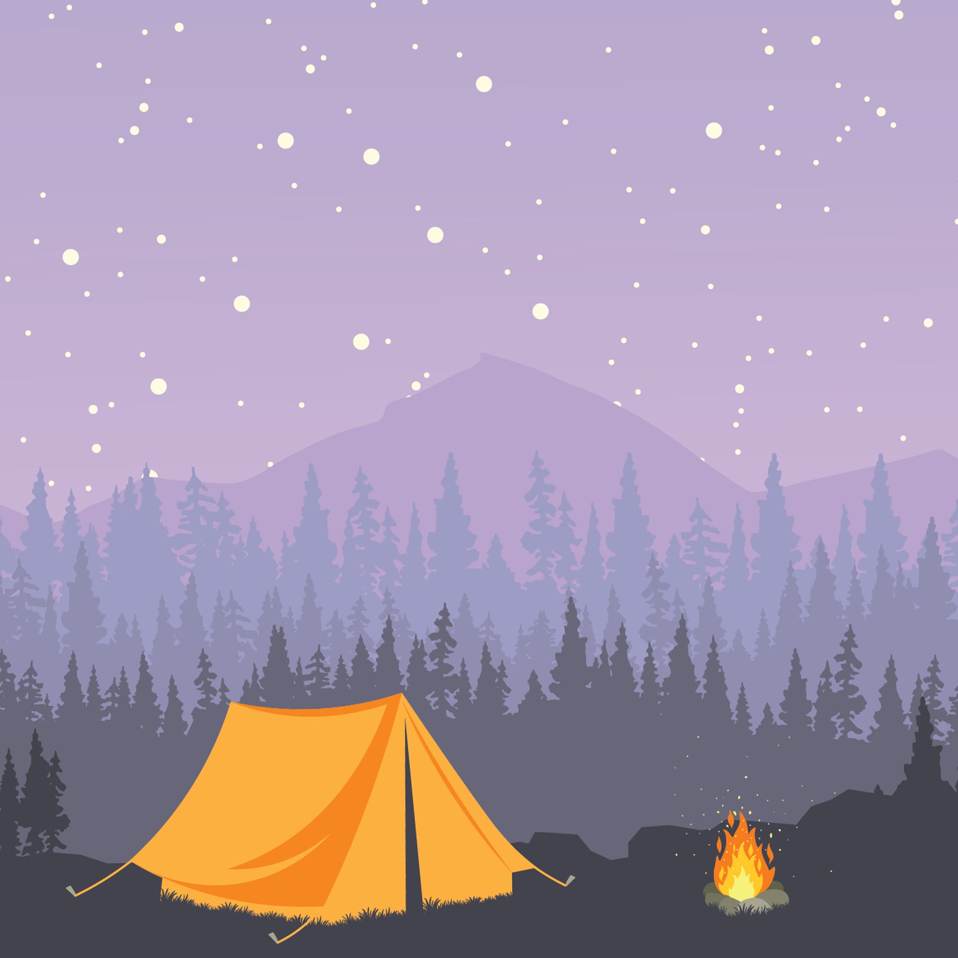 Close up of camping print