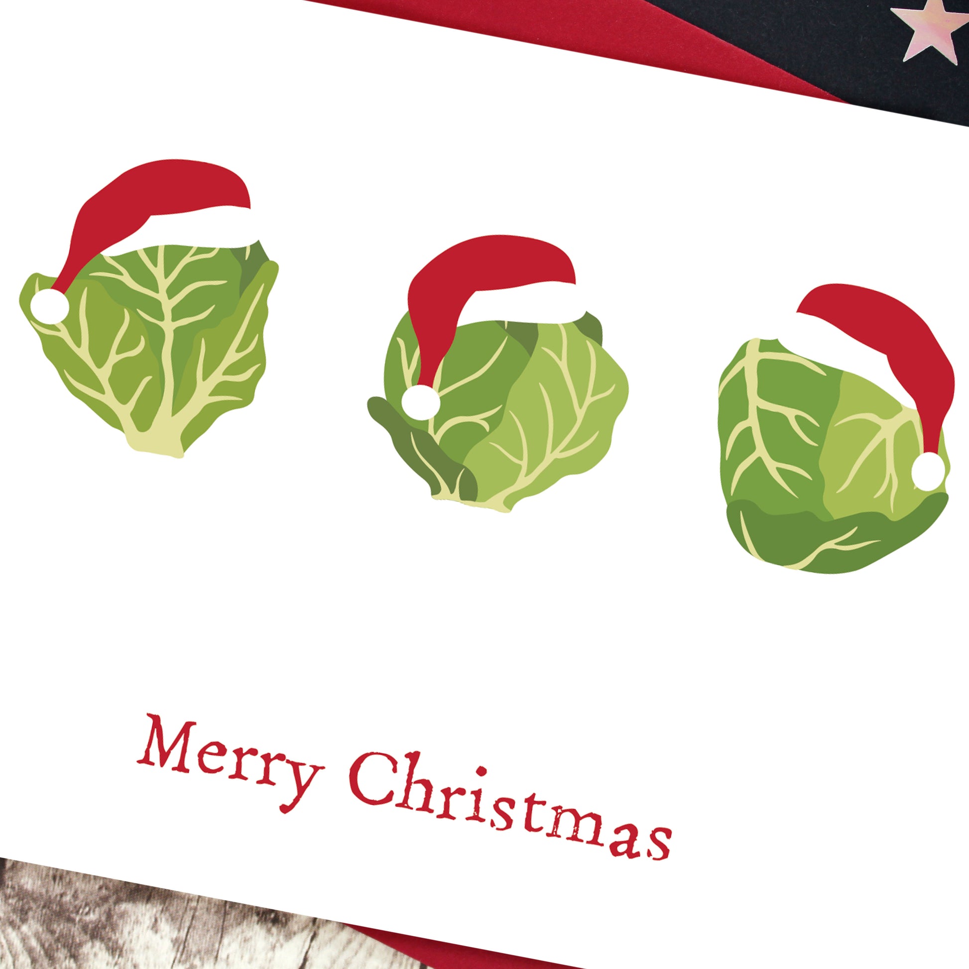 Sprouts in Santa hats