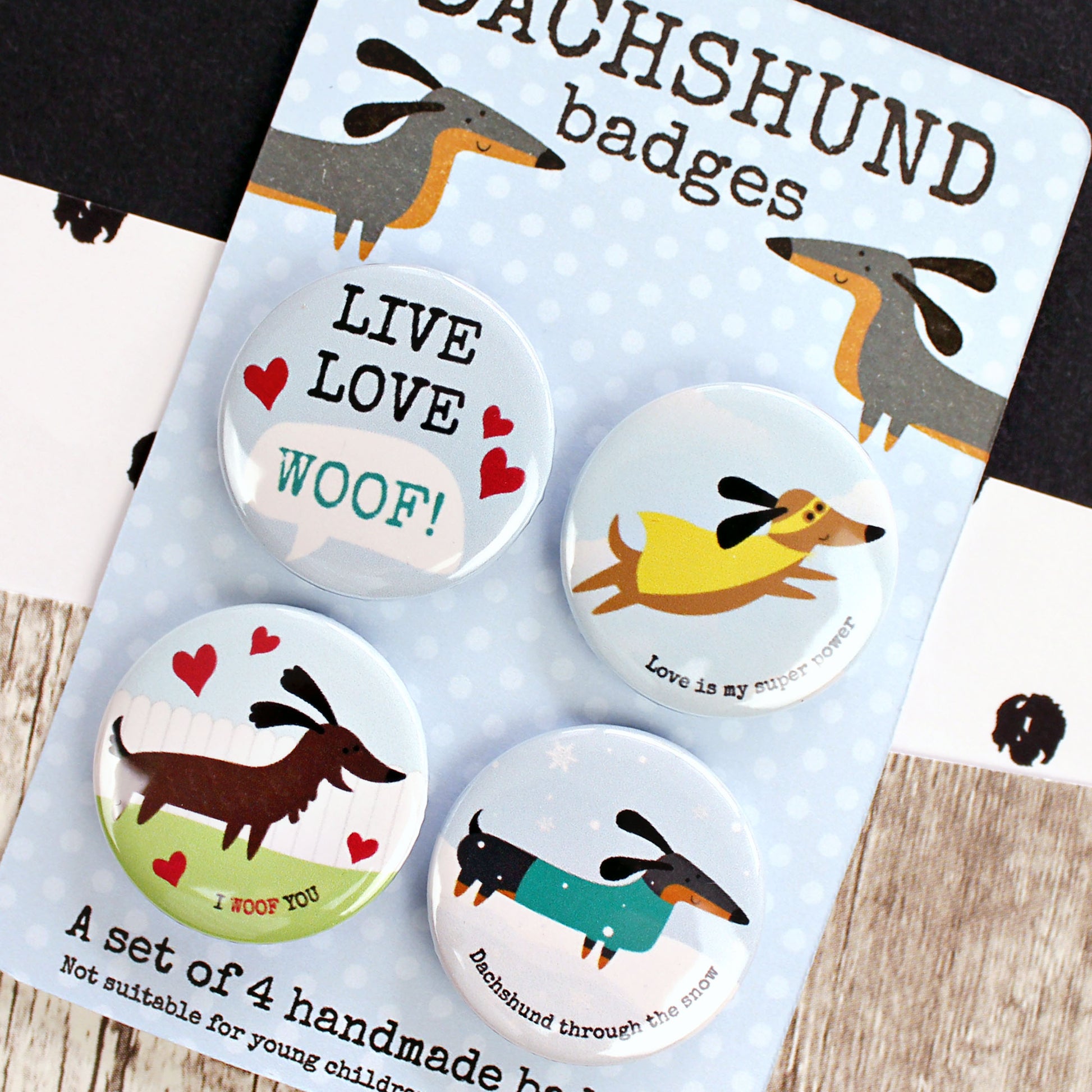 Dachshund Button Badges