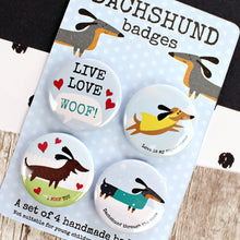 Load image into Gallery viewer, Dachshund Button Badges