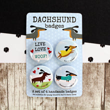 Load image into Gallery viewer, Fun dachshund badges