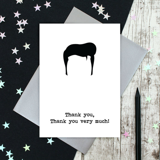 Elvis hairstyle greeting card