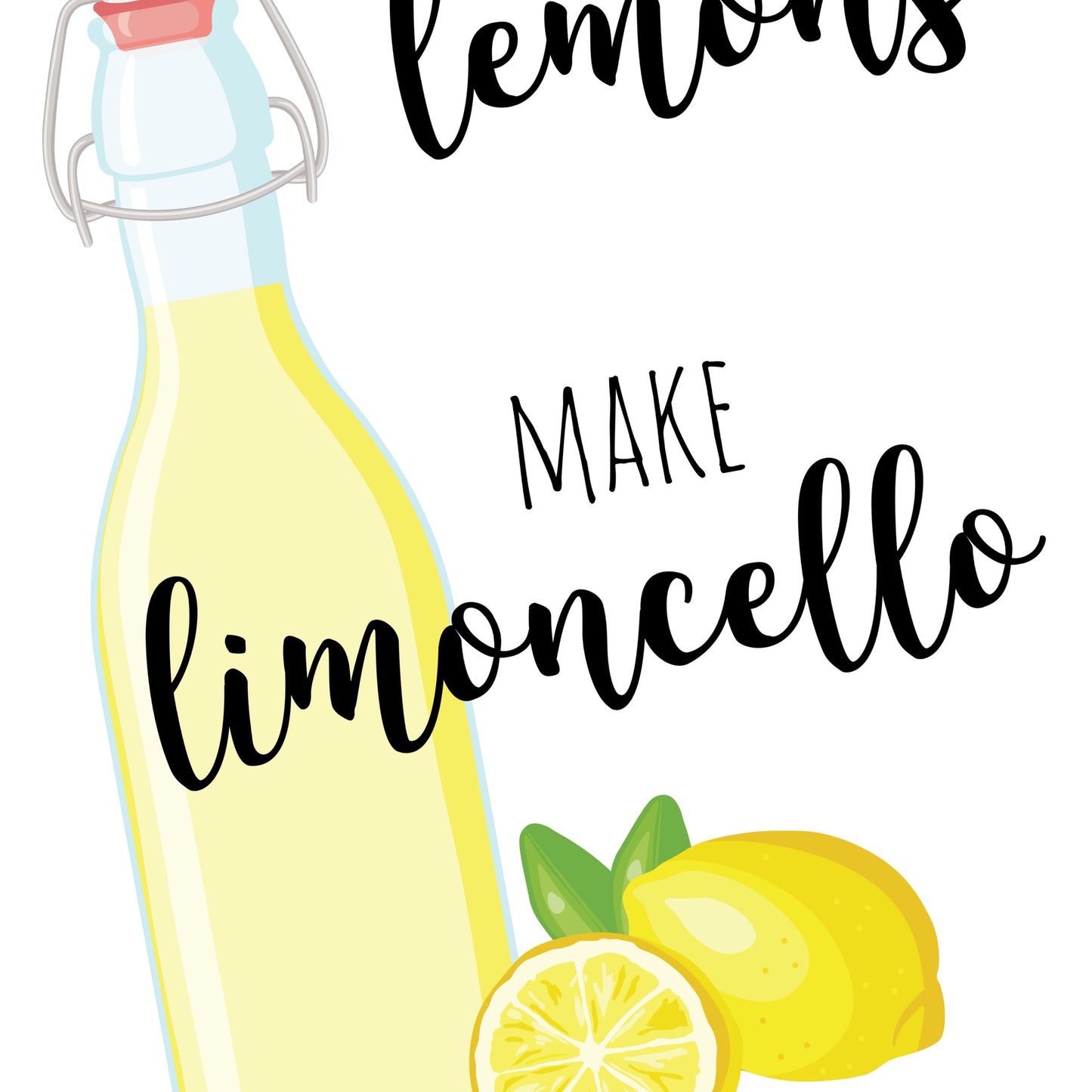 Close up of limoncello print