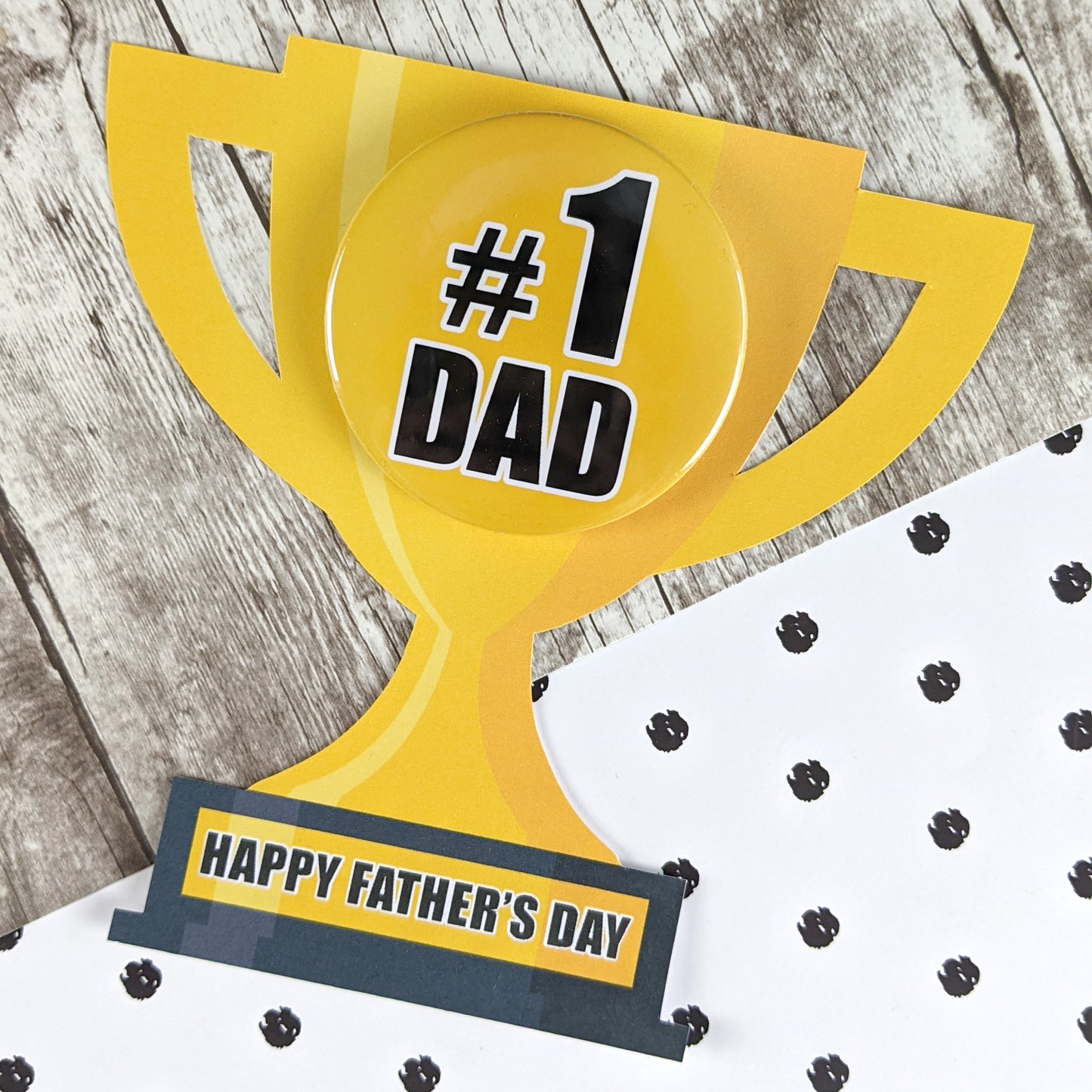 Number 1 Dad Badge & Trophy