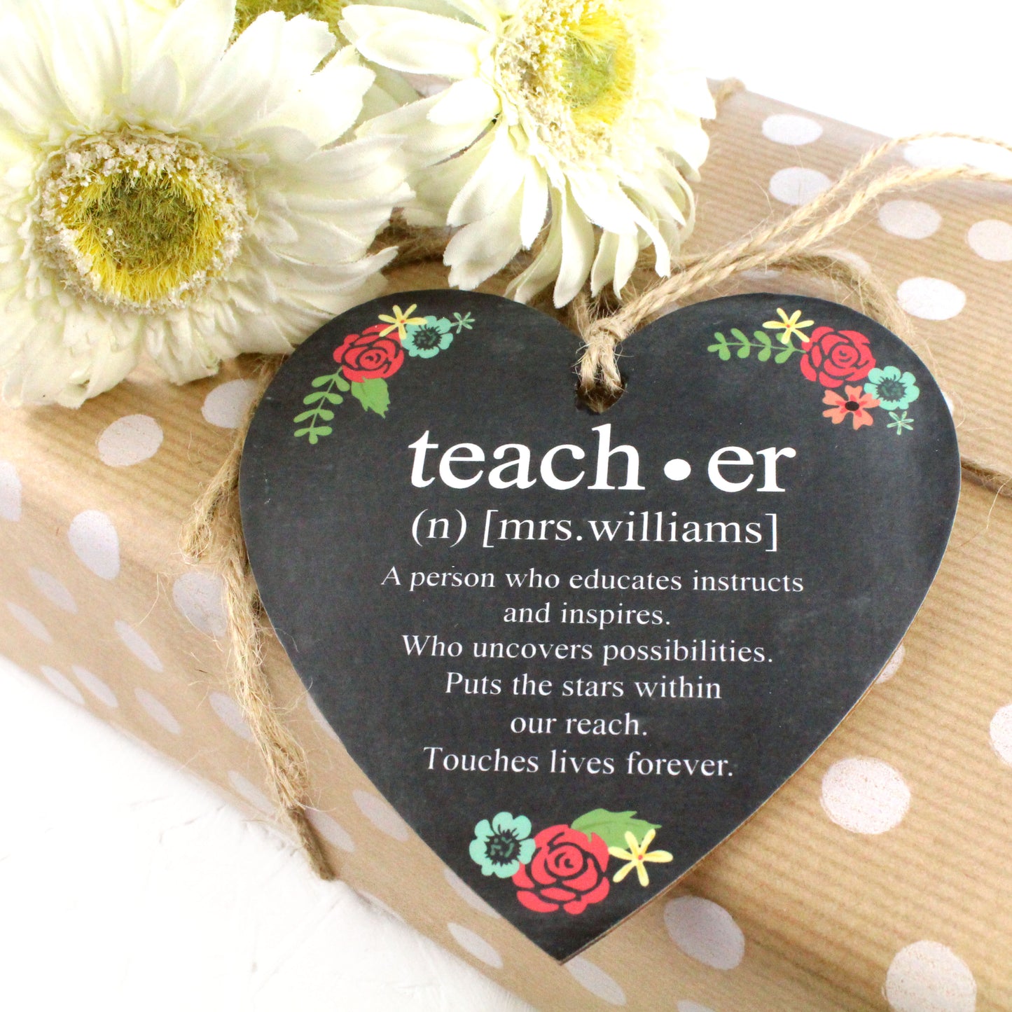 Heart gift label